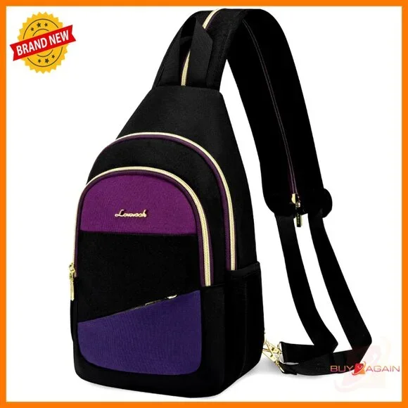 Water-Resistant Sling Backpack Crossbody Bag Convertible Daypack Travel - Picture 1 of 6